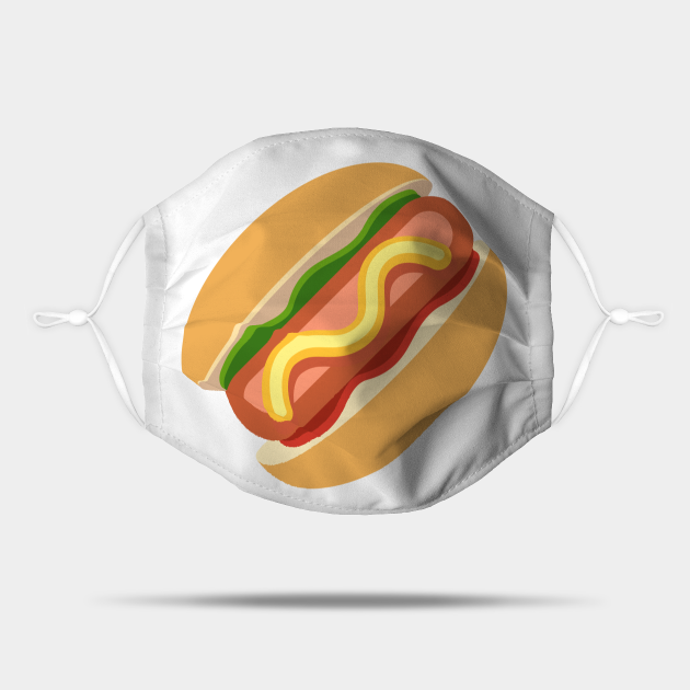 Hot Dog Funny Nursery Cartoon Drawing Design - Hot Dog - Mask | TeePublic Hot Dog Funny Nursery Cartoon Drawing Design - Hot Dog - Mask | TeePublic