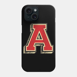 Alphabet Letter A ✪ Vintage Retro style for baby names gifts Phone Case