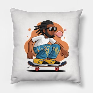 Black Skater Pillow