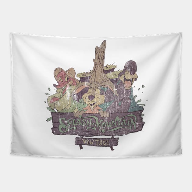 Splash Mountain Vintage Tapestry by otongkoil