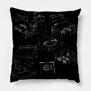 furniture sketch design Pillow