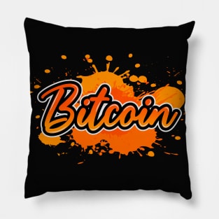 bitcoin street art Pillow