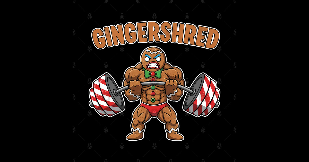 Gingershred Buff Gingerbread Man Holiday Fitness - Gingershred ...