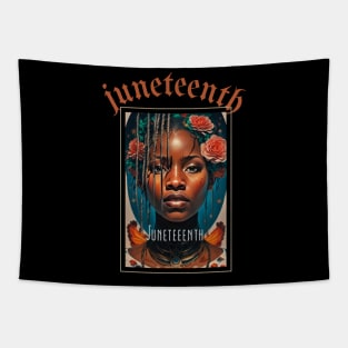 juneteenth African American woman Tapestry