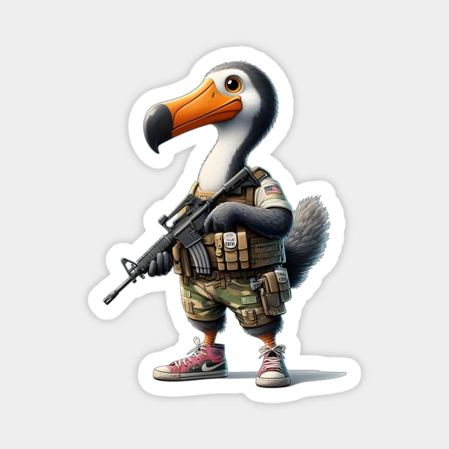 Tactical Dodo Bird Magnet by Rawlifegraphic