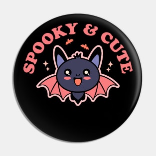 Spooky and Cute - Spooky Cute Pastel Goth Halloween Bat Pin