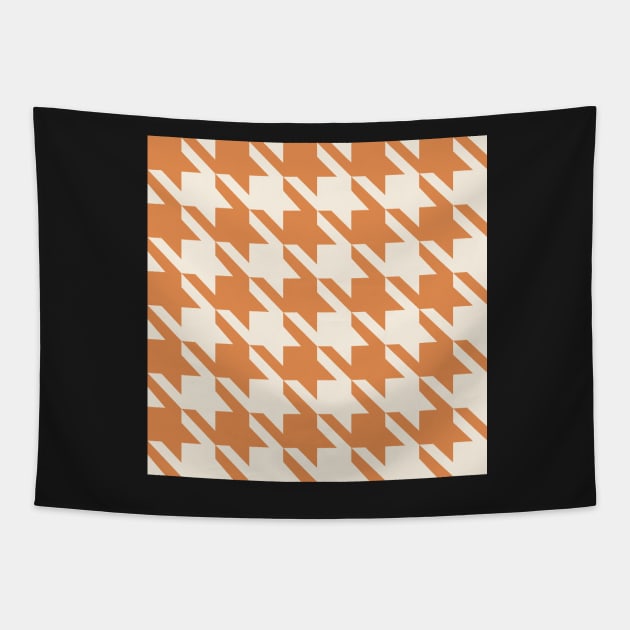 Tea and Cream Houndstooth Tapestry by A2Gretchen