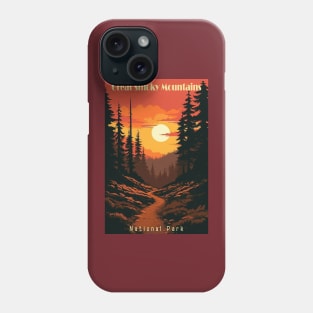 Great Smoky Mountains national park vintage travel poster Phone Case