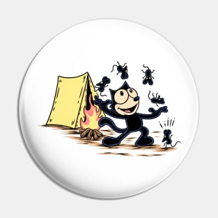 Felix the Cat playing rat juggle Pin