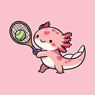 Axolotl funny Play Tennis T-Shirt