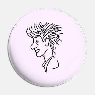 Line art portrait Pin