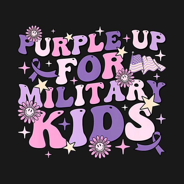 Purple Up For Military Kids Cute Groovy Military Child Month by Send Things Love