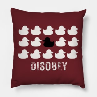 Disobey, rubber duck revolution Pillow