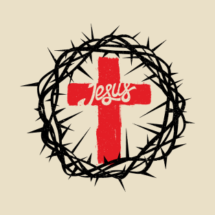 Crown of thorns, Jesus cross T-Shirt