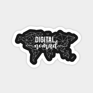 Digital nomad geometric world map Magnet