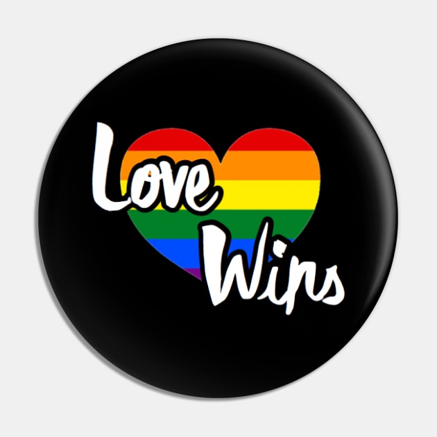 Love Wins! - lgbt gay pride Pin by mareescatharsis