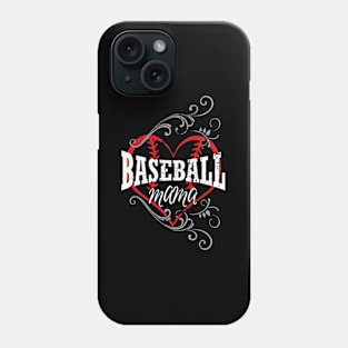 Baseball For Moms With Baseball Heart Phone Case