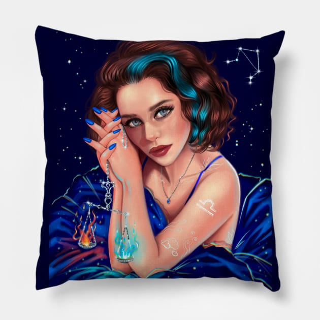 Zodiac collection - Libra Pillow by helen_morgun