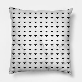 Marble Poster V - black triangles Pillow