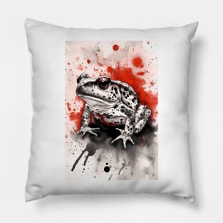 Cane Toad Ink Painting Pillow