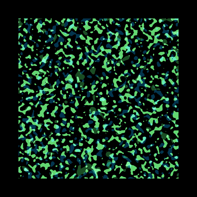 Green Blue Black Camouflage camo abstract pattern by galaxieartshop