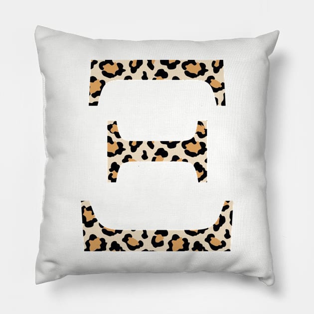 Xi Cheetah Letter Pillow by AdventureFinder