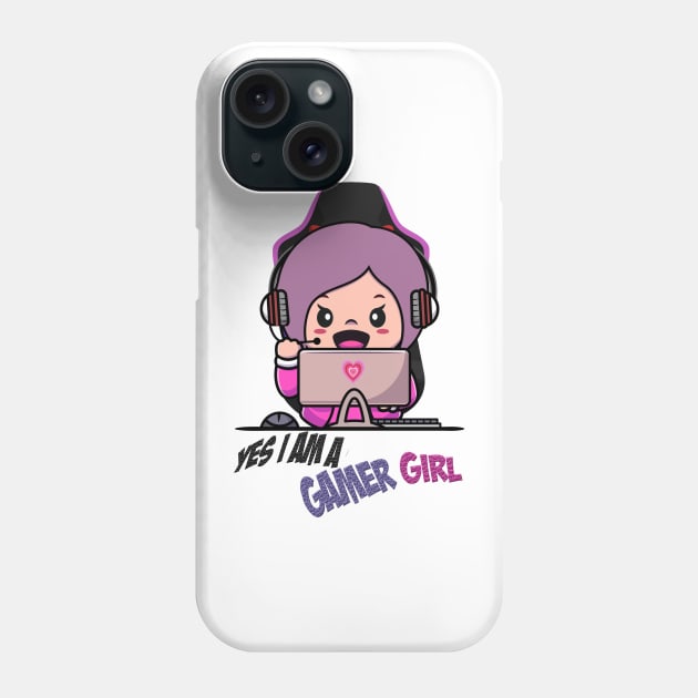 Yes I Am A Gamer Girl Phone Case by Ras-man93