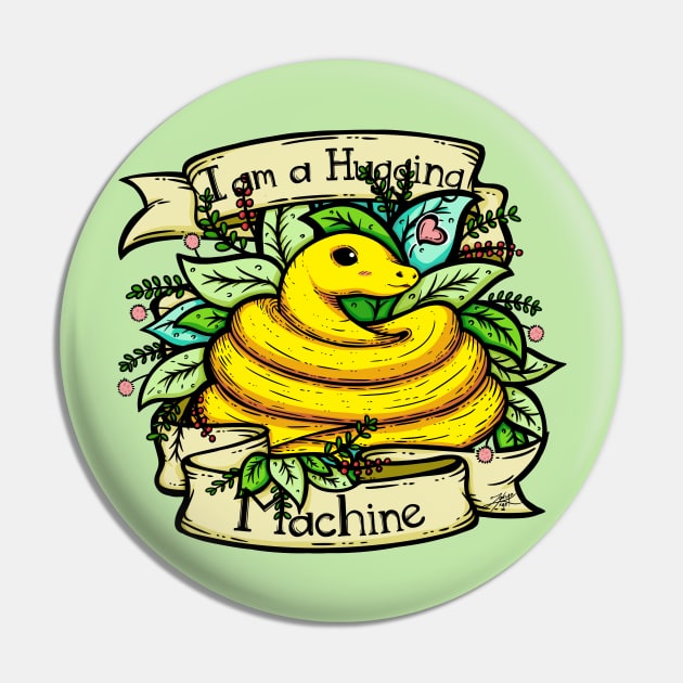 I'm a Hugging Machine Pin by zarya_kiqo