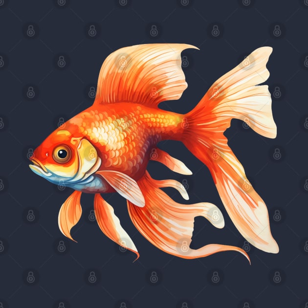 Orange Goldfish by AI Art Originals