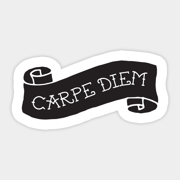 Carpe diem wallpaper Sticker for Sale by fashionbrands1