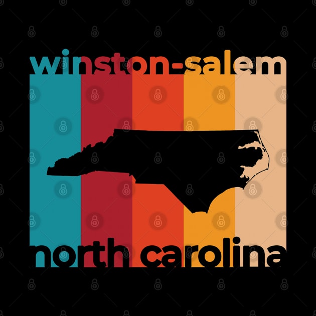 Winston Salem North Carolina Retro by easytees