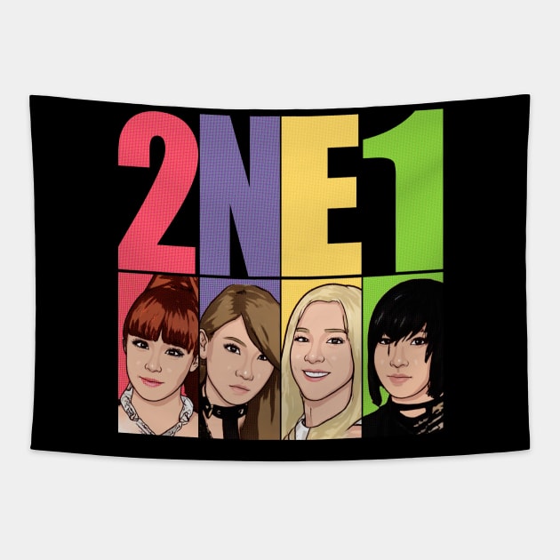 Tooniefied 2NE1 V1 Tapestry by Tooniefied