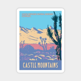 WPA Poster of Castle Mountains National Monument Magnet