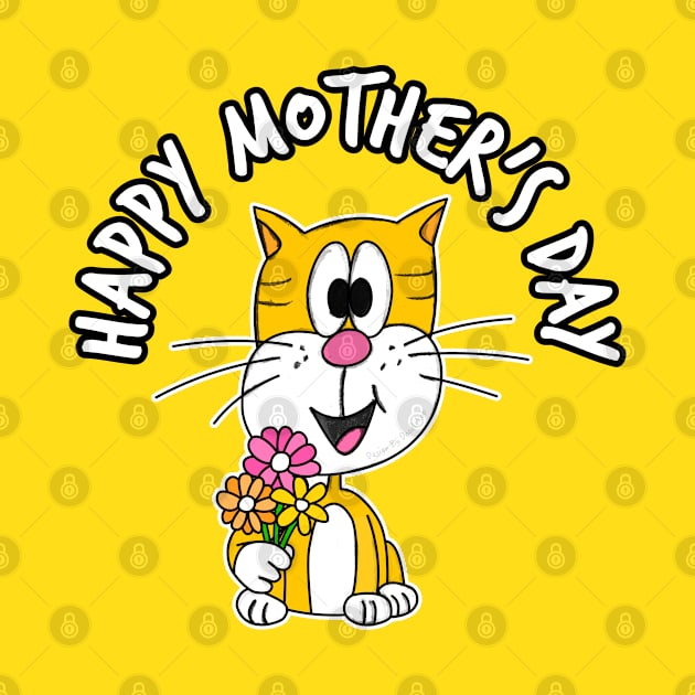 Mother's Day Cat Mothering Sunday by doodlerob