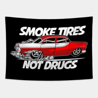 Smoke Tires not Drugs Tapestry