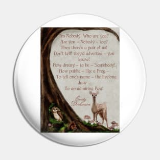 Forest Watercolor EMily Dickinson Poem Woodland Creatures Pin