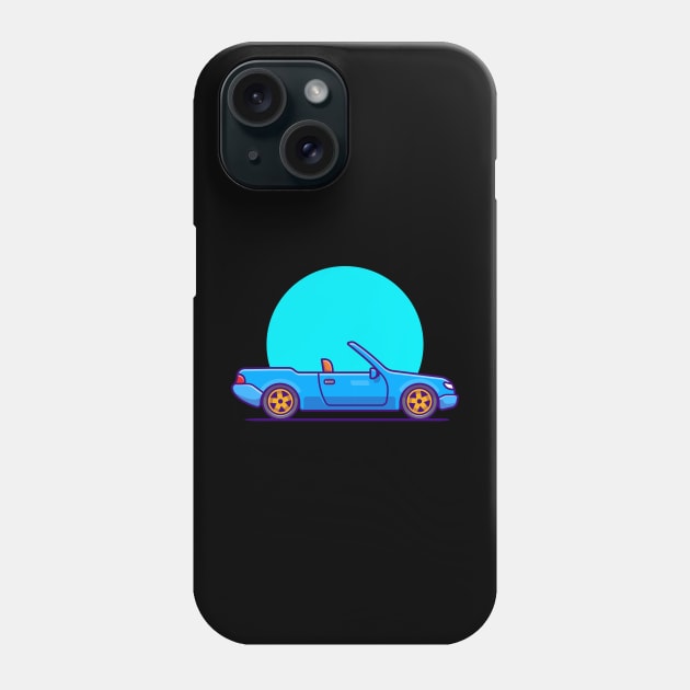 Cabriolet Car Cartoon Illustration Phone Case by Catalyst Labs