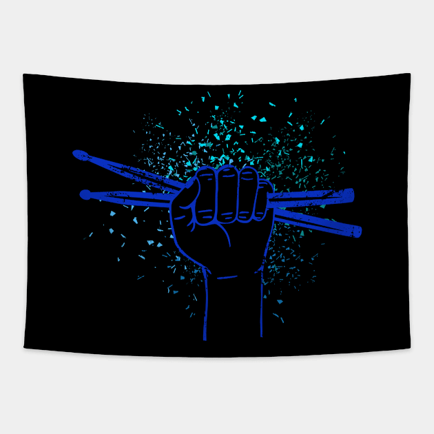 Drumsticks Rock Drummer Drums Tapestry by shirtsyoulike