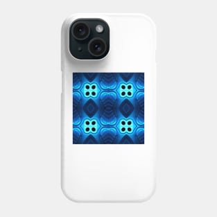 stainless steel sinks in futuristic patterns gunmetal blue Phone Case