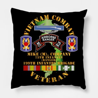 Vietnam Combat Vet - M Co 75th Infantry (Ranger) - 199th Inf Bde SSI Pillow