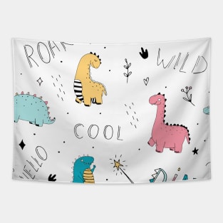 Dino Pattern Tapestry