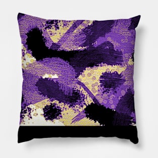 Nonbinary Pride Abstract Textural Layered Paint Pillow