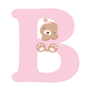 B - pink - bear T-Shirt