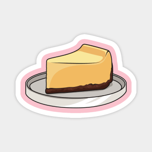 Cheesecake cartoon illustration Magnet