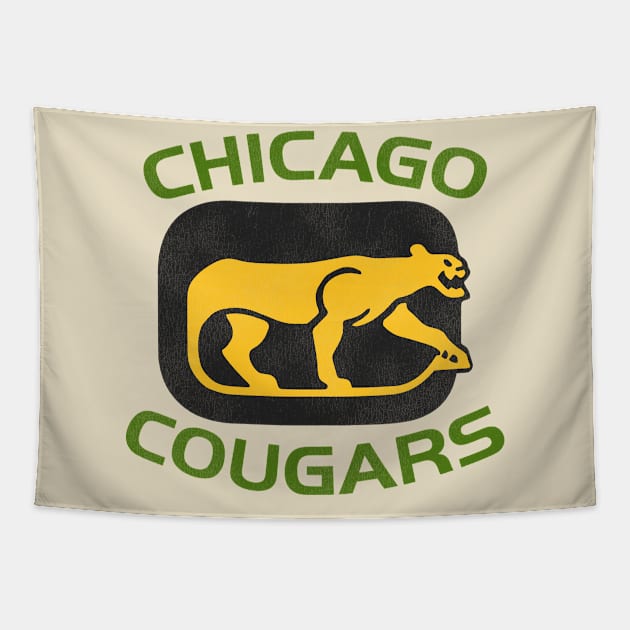 Defunct Chicago Cougars Hockey Team Tapestry by Defunctland