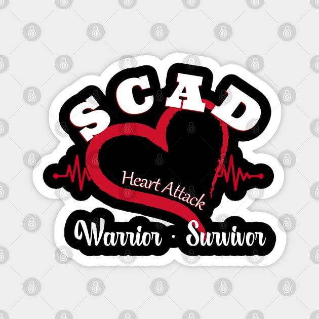 SCAD Heartbeat Heart Warrior Survivor Magnet by WordDesign