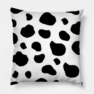 Cow Print, Cow Pattern, Cow Spots, Black And White Pillow