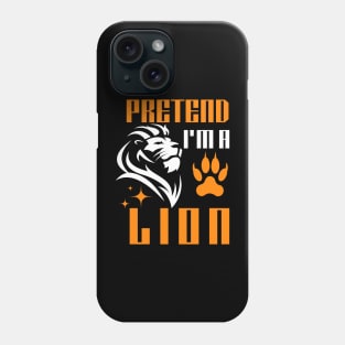 Pretending to be a lion Funny lazy halloween Phone Case