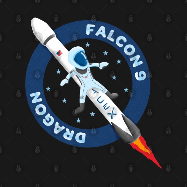 Falcon 9 Dragon Kids Spacex Nasa by W.Pyzel