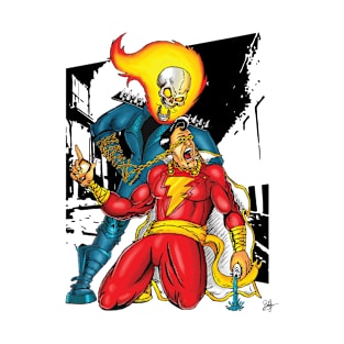 Ghost Rider Vs. Shazam T-Shirt